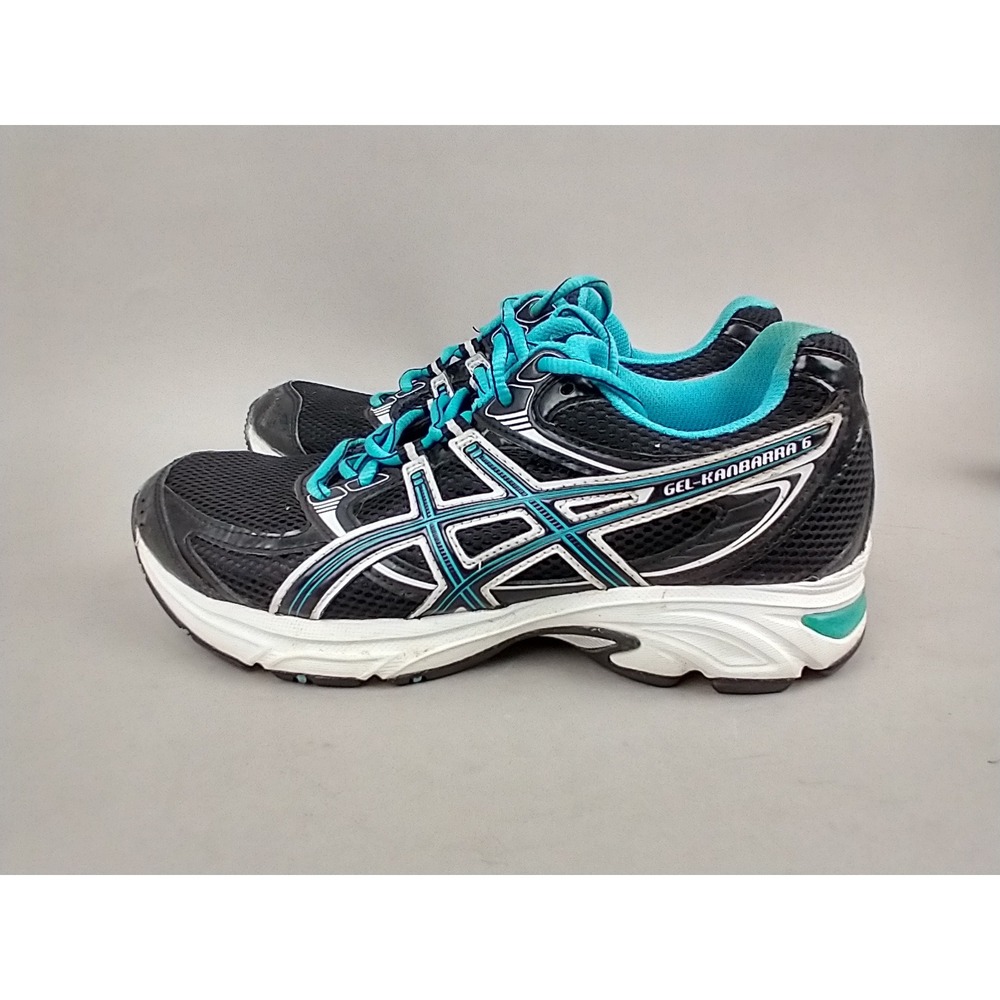 Asics Gel-Kanbarra 6 Womens Running Shoes Black Teal T188N Size 6.5 - Picture 3 of 12